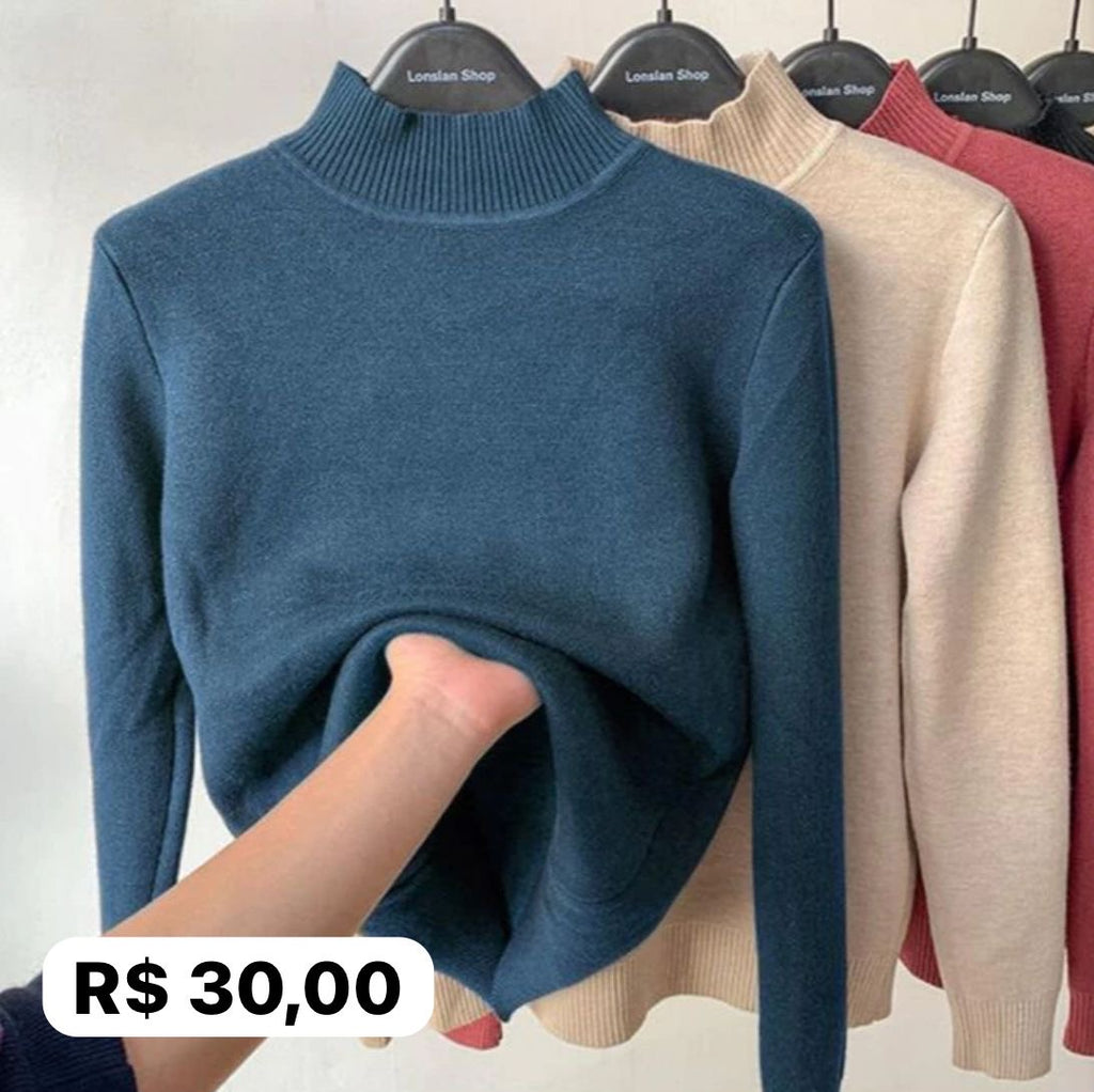Blusa Manga Longa Plush Long Sleeve Blouse