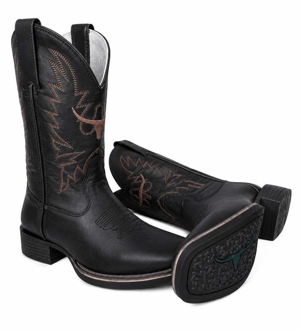 BOTA TEXANA PRETA 756 ( MASCULINA )