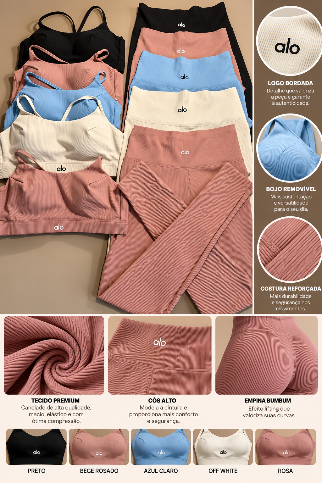 Conjunto Fitnnes Canelado Premiun