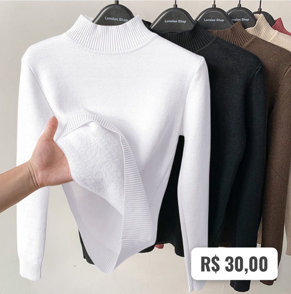 Blusa Manga Longa Plush Long Sleeve Blouse