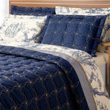 Coleção Completa Edredom + Jogo de Lençol + Cobre Leito Porcelana Cama Posta Perfeita Varias Opções
