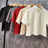 Ribbed Short Sleeve Blouse
