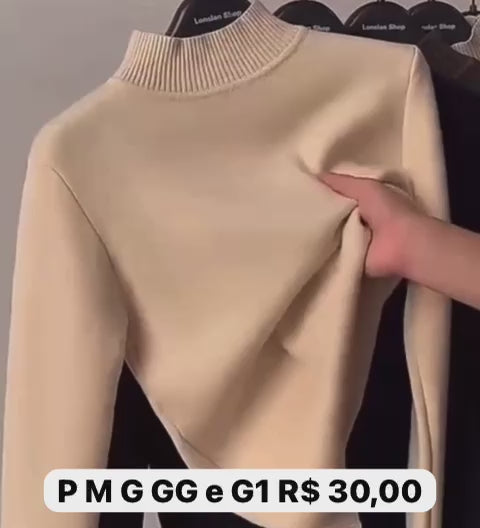Blusa Manga Longa Plush Long Sleeve Blouse